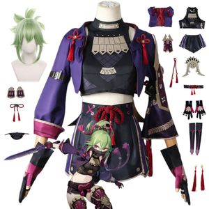 Anime Genshin Impact Kuki Shinobu disfraces Cosplay mujeres ropa de Halloween cosplay
