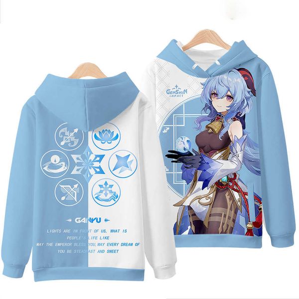 Anime Genshin Impact Xiao Print Hoodies Sudadera Pullover 3d Sexy Girl Hoodie Hombres Mujeres Moda Abrigo Niños Hip Hop Boy Ropa Y0901