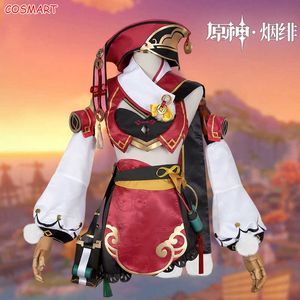 Anime Genshin Impact Yanfei Game Suite Aestheticiek Uniform Yan Fei Cosplay Costume Halloween Party Outfit For Women 2021 Nieuwe Y0903