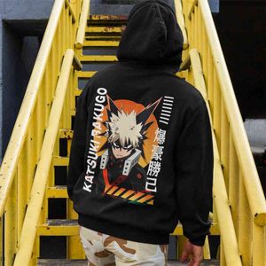 Sweat-shirt à capuche My Hero Academia MHA Boku No Hero Academia, Bakugou Katsuki, hauts Sudadera Felpa Moletom H1227