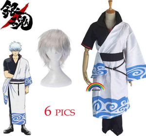 Anime Gintama Cosplay Disfraces de cosplay Sakata Gintoki Cosplay Cosplay Kimono Halloween Carnival Party Silver Soul Cosplay Cosplay Wigs H224728293