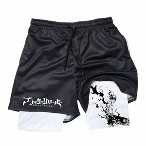 Anime Grafische 2 in 1 Compri Shorts voor Heren Gym Workout Fitn Jogging Running Athletic Shorts 5 Inch Sneldrogend Rekbaar S8YC #