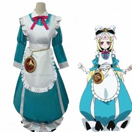 Anime jaillissant sur les filles magiques Cosplay Morino Ku Cosplay Costume Morino Ku perruque Maid Dr femmes Haln Costume de fête M5Dg #