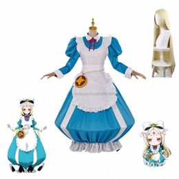 Anime jaillissant sur les filles magiques Cosplay Morino Ku Cosplay Costume Morino Ku perruque Lolite Maid Dr femmes Haln costume u0wI #