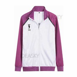 Anime Haikyu Haikyuu !! Seizoen 3 shiratorizawa gakuen wakatoshi ushijima cosplay uniform kostuum jas jas sprotwear volwassen y0913