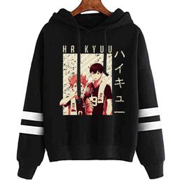 Anime haikyuu mannen vrouwelijke hoodies herfst casual trui sweats hoodie mode sweatshirts Japan anime hiphop sweatshirt jas H1227