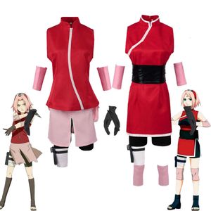 Anime haruno sakura cosplay traje médico s equipamentos halloween hokage feminino ninja roupas completas