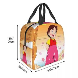 Anime Heidi Girl of the Alps Lunch Box Feltofroping Coloner Thermal Food Isolate Heidi Peter and Grandpa Lunch Sac For Women Kid