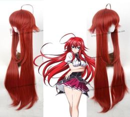 Anime High School DXD Rias Gremory Wine Red Sinthetic Hair Wig Wigs Gtgtgtgtgt Nuevo FAS5203884 de alta calidad