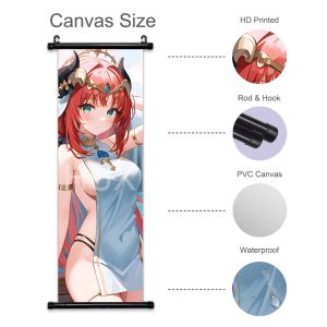 anime maison de chambre à coucher décoration genshin impact keqing maillot de bain sexy fille murale suspendue