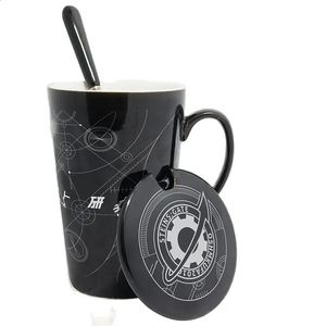 Anime Home Milk Tea Water Cups Mok Steins Gate Makise Kurisu Cosplay Cartoons Black Coffee Ceramic Accessories 240407