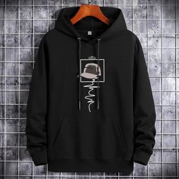 Anime Hoodie Mannen Kleding Winter Katoenen T-shirts Oversized Lange Mouwen Jassen Trainingspak Hip Hop Sweatshirts Jassen Trui 240123