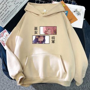 Anime hoodie sweatshirts dames hete game genshin impact hoodies raiden shogun x yae print streweeweewee heren esthetische sudaderas para