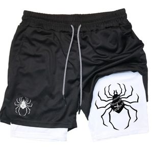 Anime Hunter X Gym Shorts para hombres Rendimiento transpirable Spider Rendimiento Summer Sports Fitness Entrenamiento Joggando pantalones cortos 240422