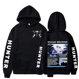 Anime Hunter x Hunte Hoodies Cool Killua Zoldyck Print Sweatshirts Automne Fleep d'hiver Pillures unisex
