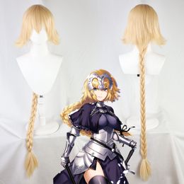 Anime Jeanne d'Arc Joan of Arc Fgo Ruler Blonde Braids Long Fate Apocrypha Cosplay Wig Synthetisch haar Fate Grand Order Role Play