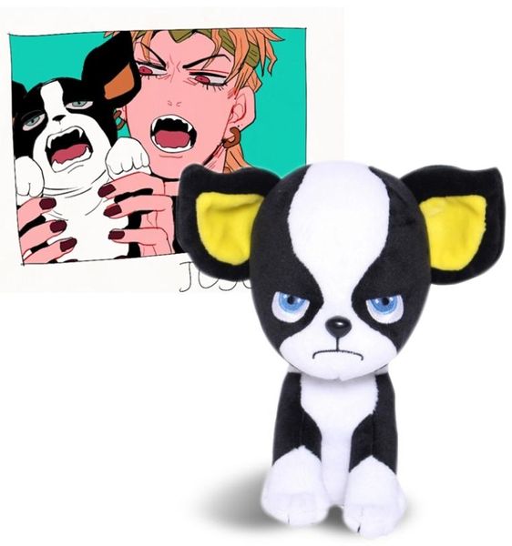 Anime jojo bizarre aventure chien iggy peluche jouet en peluche mignon mascot co-co-co-poupée poupées pp peluchet jouet y2007036837038