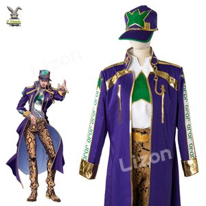 Disfraz de Anime Jojo's Bizarre Adventure Kujo, disfraz de Stone Ocean Jotaro, gabardina, pantalones, fiesta de Halloween, cosplay hecho a medida