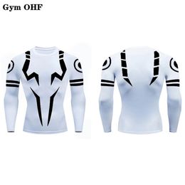 Anime Jujutsu Kaisen 3D Print Compressie Shirts voor mannen Gym Running workout Fitness Undershirt Athletic Quick Dry T-Shirt Tops 240520