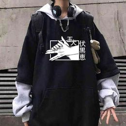 Anime Jujutsu Kaisen Fushiguro Megumi Hoodies Pullover Unisex Bovenkleding Hip Hop