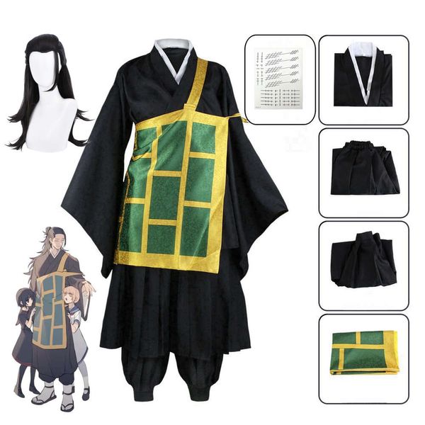 Costume de Cosplay Anime Jujutsu Kaisen Geto Suguru, kimono noir