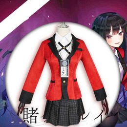 Anime Kakegurui Cos Costume Belle Fille Transfert Étudiant Jabami Yumeko Cosplay Costume Costume Performance Uniforme Confortable J220720