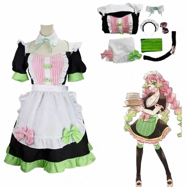 anime kanroji mitsuri cosplay costume lolita sexy mame tenue tresse wig love hira adulte cadeau u0cp #