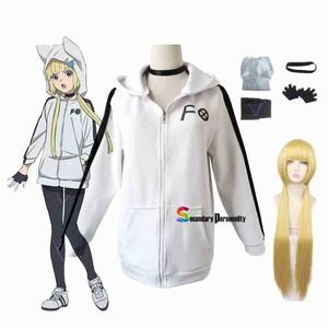 Anime Kemono Jihen Kon Cosplay Costume Adulte Femmes Baseball Veste Uniforme Outfit Blanc Chandails Veste Pantalon Gants Halloween J220720