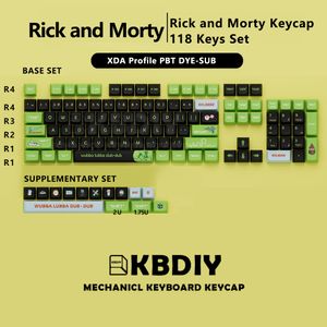Anime keycap xda profiel pbt keycaps kleurstof-sub zwart groen 118 toetsen/ingesteld voor mechanisch gaming toetsenbord mx switch aangepast diy