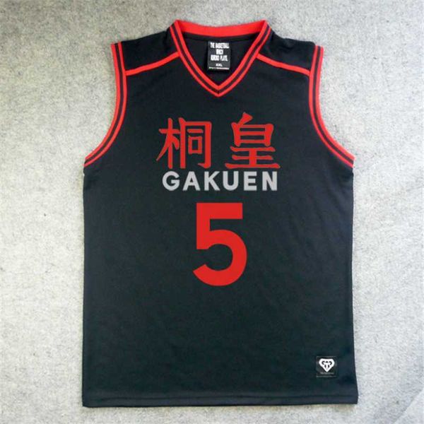 Anime Kuroko no Basket Basuke Cosplay GAKUEN Uniforme Scolaire Aomine Daiki Basketball Jersey Sportswear T Shirt Shorts Costume Set Y0913