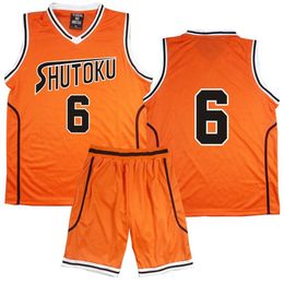 Anime Kuroko no Basuke Basket Cosplay disfraz Shutoku uniformes escolares Midorima Shintaro hombres Jersey ropa deportiva camiseta pantalones cortos Set260O