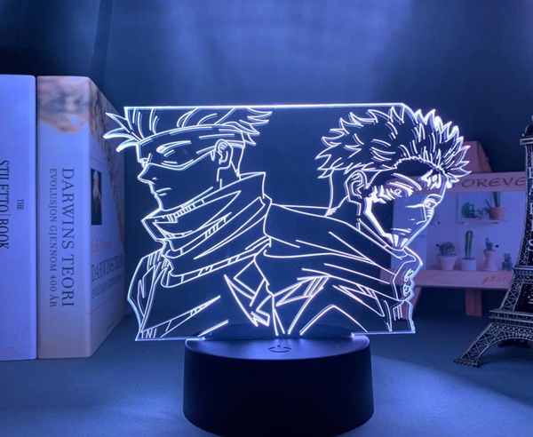 Lámpara de anime Satoru Gojo Jujutsu Kaisen LED Night Light Yuji Itadori para habitación Lámpara de regalo de cumpleaños deco de deco4959202