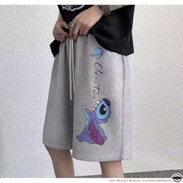 Short décontracté avec lettres d'anime pour hommes, pantalon fendu de sport, ample et polyvalent, pour la plage coréenne, Instagram, tendance, été