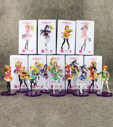 Anime Love Live PVC Figure Honoka Minami Kotori Sonoda Umi Yazawa Niko avec les fans mignons filles mignons Model Doll for Collection Y1906046221978