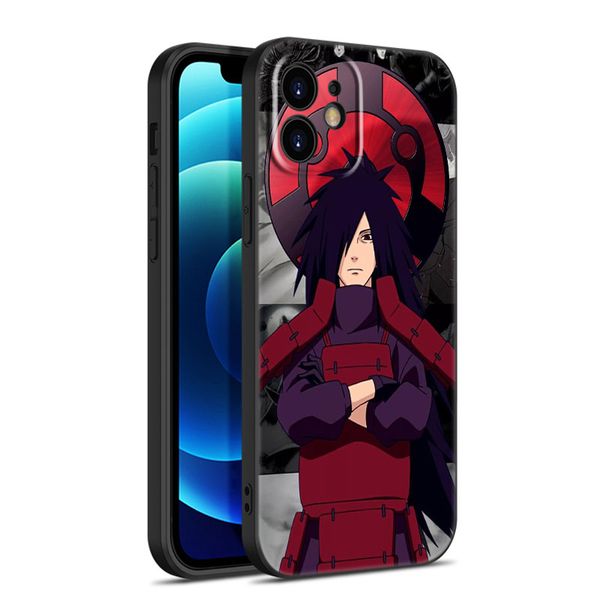 Anime Madara Uchiha Téléphone Case pour Apple iPhone 14 13 12 Mini 11 Pro XR X XS Max 6S 7 8 plus SE 2020 2022 5S Black Cover