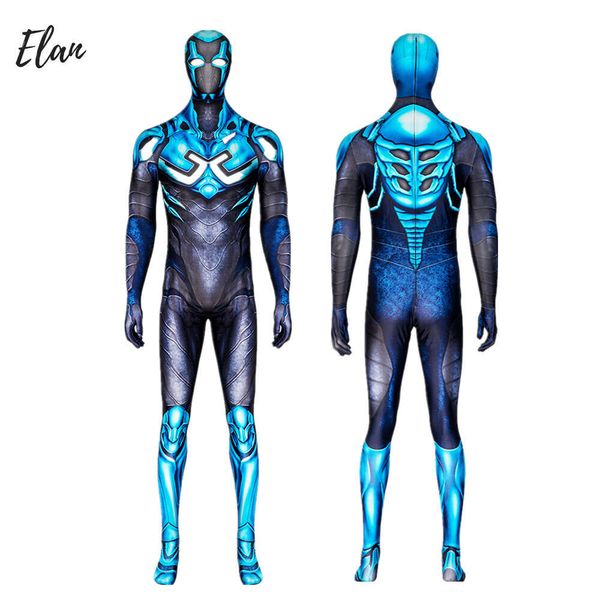 Combinaison bleue pour homme, Costume de Cosplay coccinelle, body imprimé en 3d, en Spandex, Super Zenzai, tenue de fête d'halloween