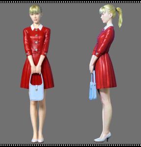 Anime Manga 1/12 Kits de modèles en résine non peints Fille en robe rouge GK Modèle en résine Anime Figure Garage Kit Impression 3D 190 L230717