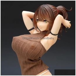 Anime Manga 1/4 Native Binding Girl Figure Hinano 27 cm Posture à genoux Figurines d'action en PVC Adt Collection Modèle Poupée Jouets Drop Deliver Dh2Qo