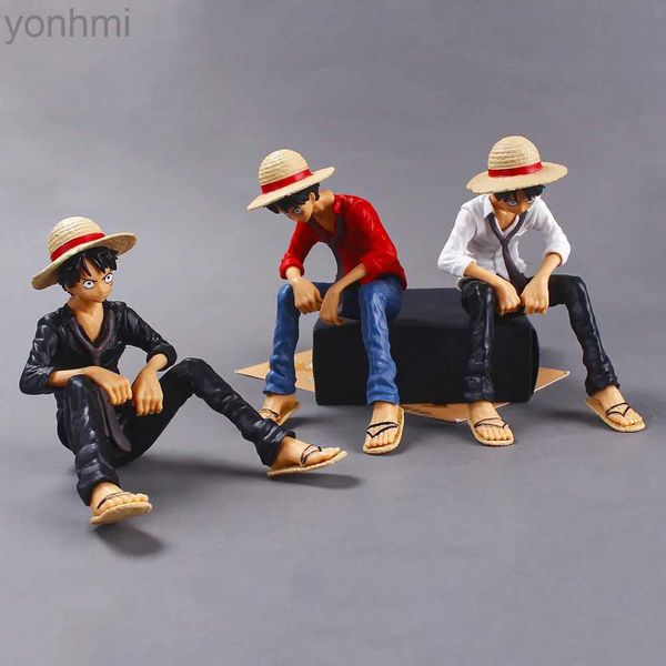 Anime Manga 12 CM Anime une pièce singe D Luffy figurine PVC modèle jouets poupée gâteau voiture décoration Collection enfant jouet cadeau 24329