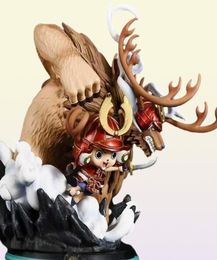 MANGA ANIME 14cm One Piece Chopper Figures d'anime Wano Onigashima Hopper Statue Action Figurine Modèle Collection Doll Collection T7833753