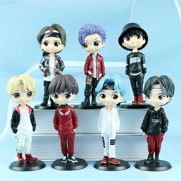 Anime Manga 15 CM Bann Boys Figura de acción Corea KPOP Stars Q Dibujos animados Anime Figurilla Modelo Juguete Regalo de cumpleaños Coleccionables Conjunto completo L230717