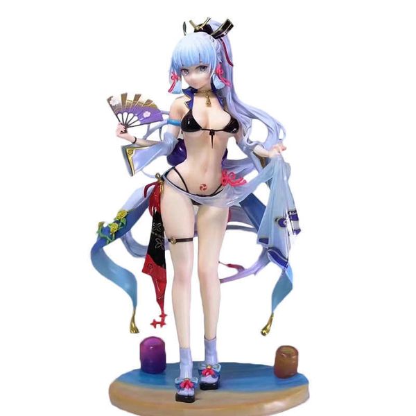 Anime Manga 16Cm Genshin Impacto Traje De Baño Bikini Kamisato Ayaka Chica Sexy Nime Figura De Acción Modelo Kit De Garaje Estatua Adorno Juguetes Muñeca Regalo Z0427