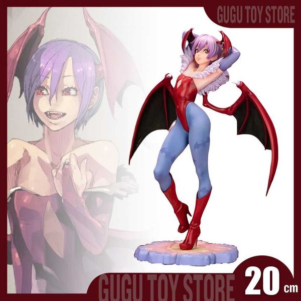 Anime Manga 20 cm Darkstalkers Lilith Anime Figures Jeu Action Figurine Sexy Fille Modèle Statue Pvc Jouets Poupée Décoration Pour Cadeaux D'anniversaire L230717