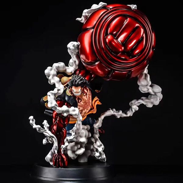 Anime Manga 23-28CM Gear Fourth Luffy Figura Serpiente Hombre Luffy Mono D Luffy Estatuilla Gear 4 Luffy Estatua Colección Juguete 230211