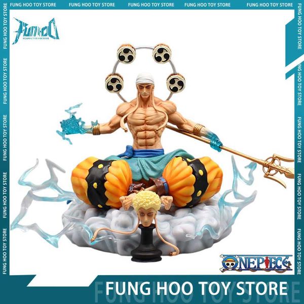 Anime Manga 23 cm One Piece Chiffres Enel Anime Figure Gk Sky Piea Enels Chiffres Pvc Statue Figurine Modèle Poupée Collection Chambre Décoration À L230717