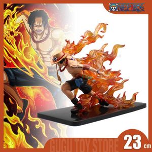 Anime Manga 23 cm One Piece Figurine Portgas D Ace Anime Figure Fire Fist Figurines Modèle Pvc Statue Poupée Collection Décoration Jouet Cadeau L230717