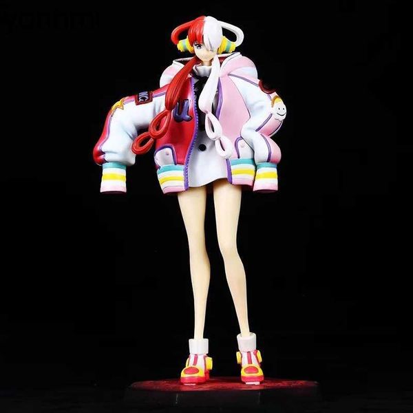 Anime Manga 24 cm Anime ONE PIECE FILM figurines rouges Uta figurine ShanksDaughter le chanteur du monde Uta modèle PVC jouets à collectionner 24329