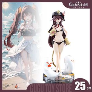 Anime Manga 25 cm Genshin Impact Figurilla Hu Tao Anime Figurilla Bikini Figura de acción Sexy Traje de baño Pvc Colección Estatua Modelo Ornamento Juguetes L230717