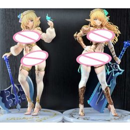 Anime Manga 26cm VERTEX Anime chica Sexy Hentai Elf Village 8th Villager Cecile 1/6 PVC figura de acción juguete estatua colección modelo muñeca