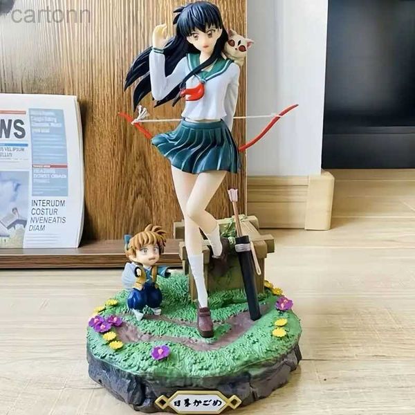 Anime Manga 27 cm Inuyasha Higurashi Kagome PVC Figuras de acción Sexy Decoración de escritorio Colección Muñeca Adornos Modelo Juguetes Regalos 240401